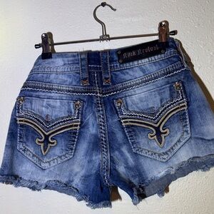 Rock Revival Distressed Blue Jean Shorts